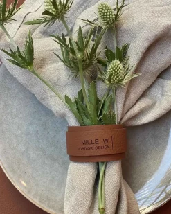 MiLLE W NORDISK DESIGN - Servietring - Cognac læder