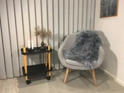 Misha Lammeskind - Grå - Ægte skind - 50x85 cm