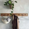 Moudhome - OAK Knagerække Egetræ Med Stål Knager - 100 cm