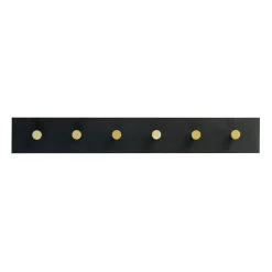 Moudhome - OAK Knagerække sort og messing - 70 cm