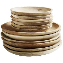 Muubs - Tallerken Ø 26 cm i Recycled teakwood