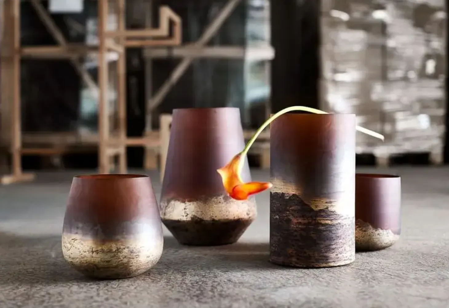 Muubs - Vase Lana 26 - Brown/Gold