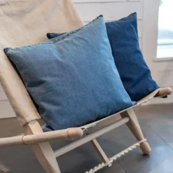 Never - Pudebetræk - Denim - Denim Hvid - 60x60 cm