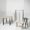 Nomess - 2-DOTS Bænk - Natur/Natur ben/Hvide prikker