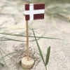 Nordic By Hand - Snoren - Bordflag mini i lys eg - H20