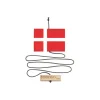 Nordic By Hand - Snoren med flag og velkommen klods - sort snor