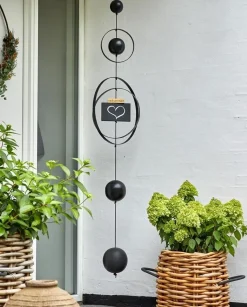 Nordic By Hand - Sort Metal ring til snoren - diameter 40 cm