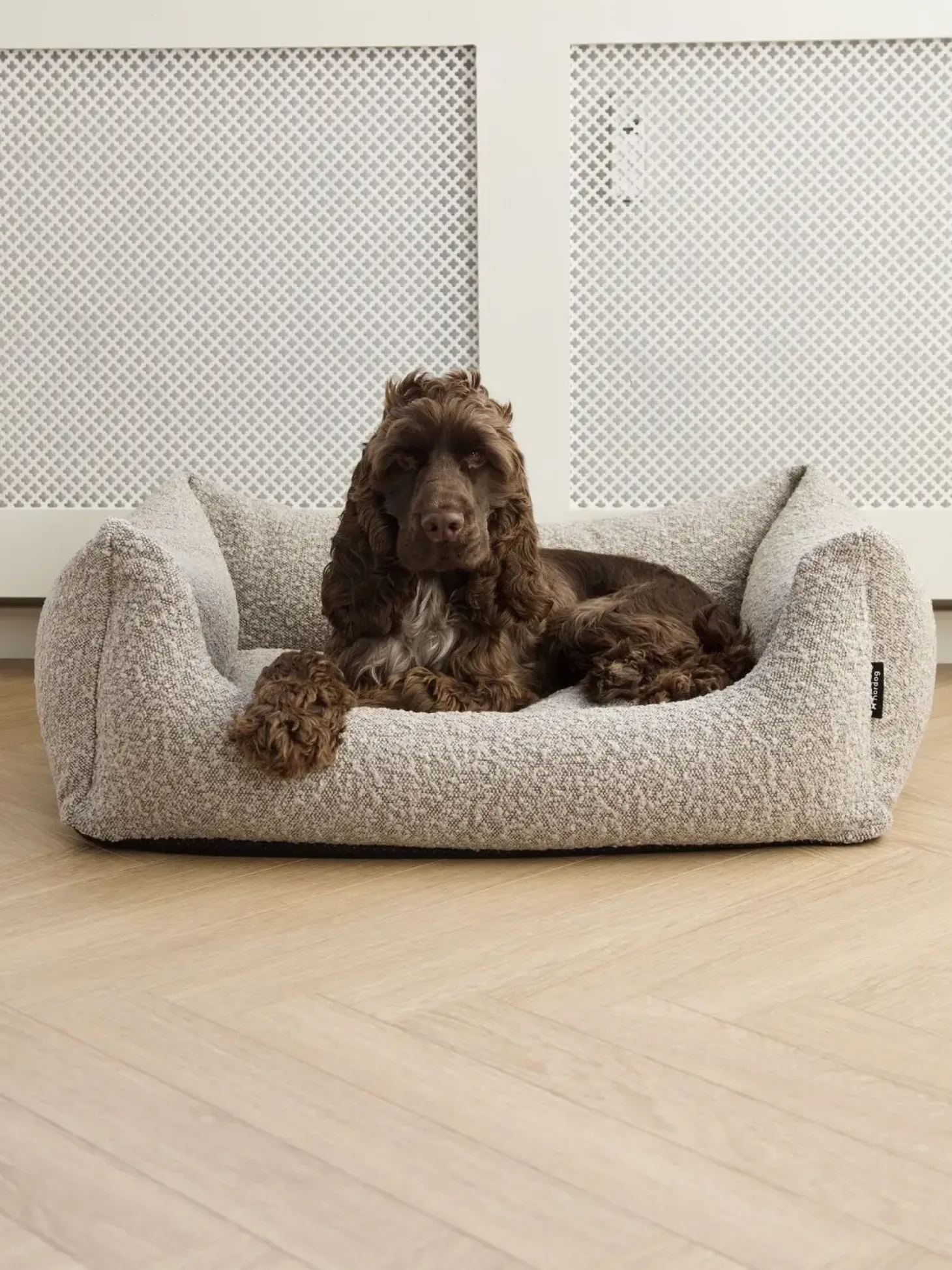 Nordog - Billy Bouclé hundeseng Taupe - Large - 100 x 78 x 28 cm