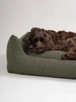 Nordog - Billy Bouclé hundeseng - Moss - Large - 100x78x28 cm