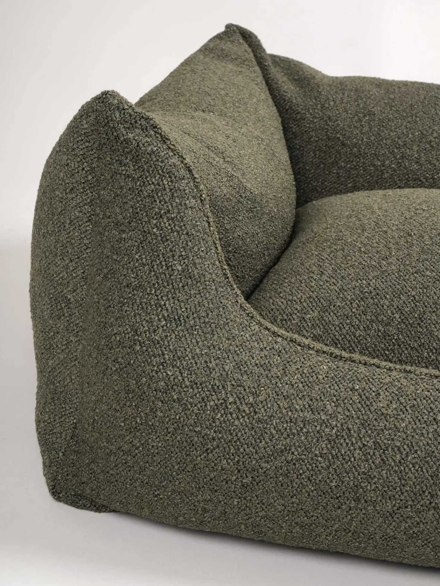 Nordog - Billy Bouclé hundeseng - Moss - Large - 100x78x28 cm