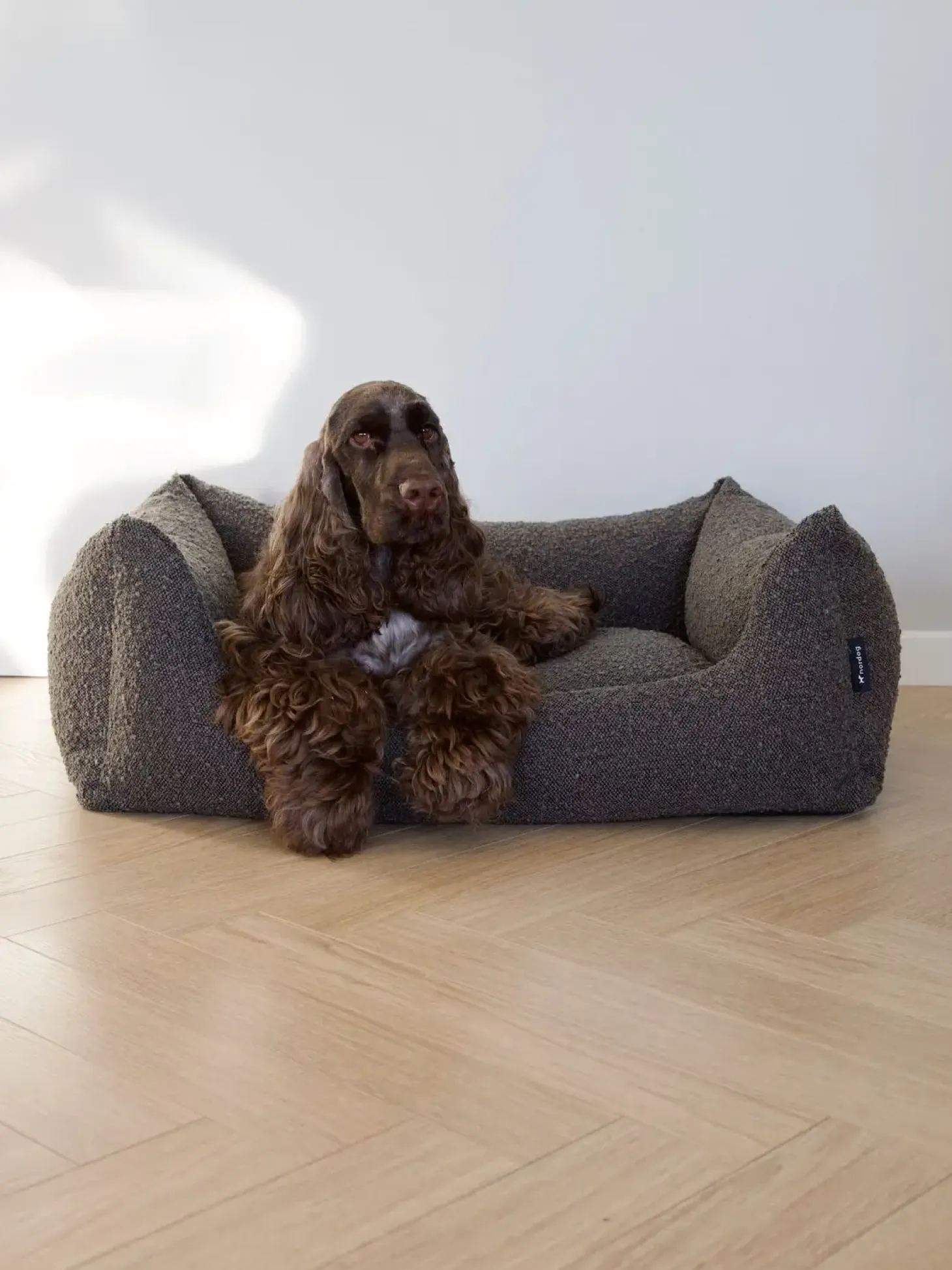 Nordog - Billy Bouclé hundeseng Mocca - medium - 80 x 60 x 26 cm