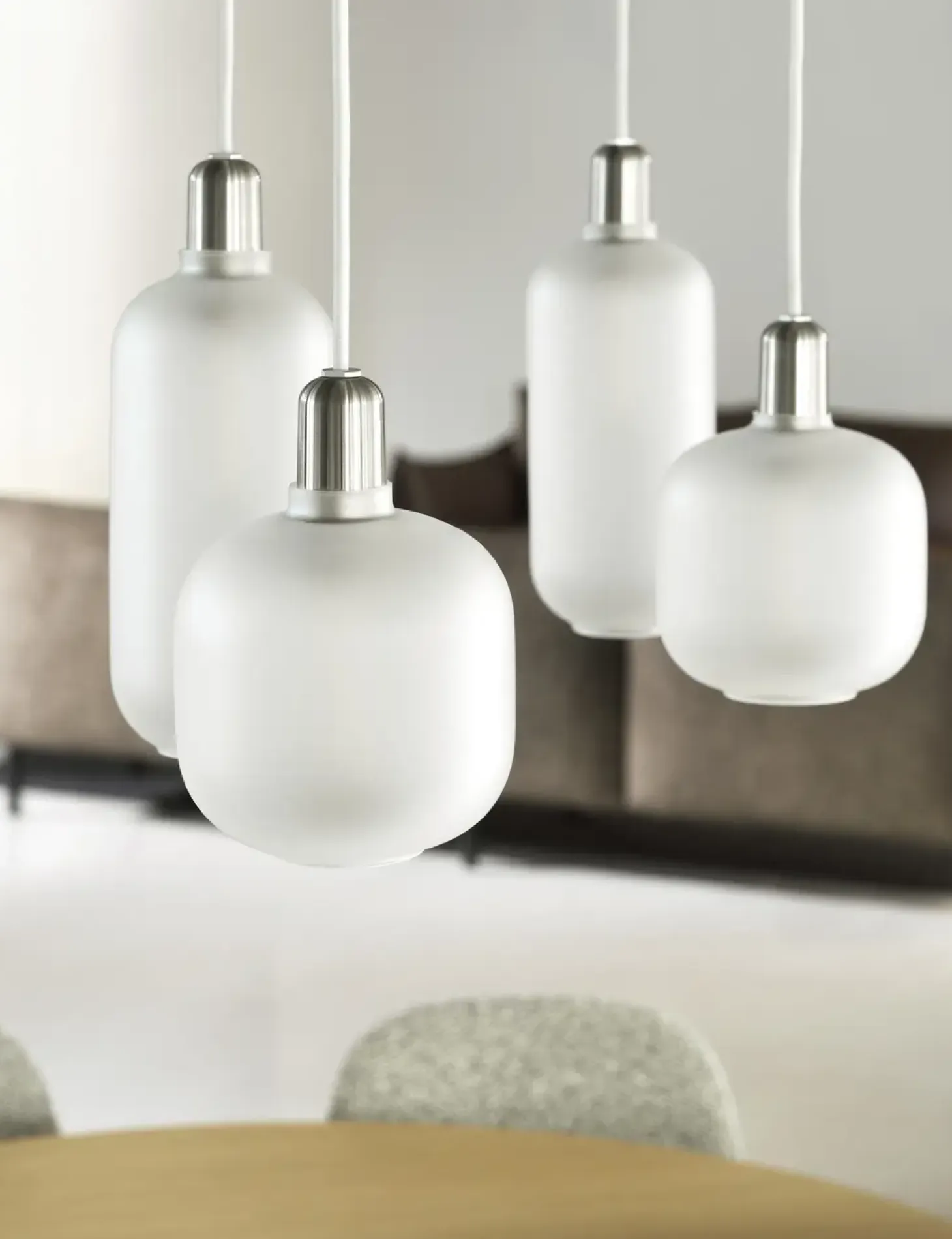 Normann Copenhagen - Amp Lamp Glass Small - Mat hvid