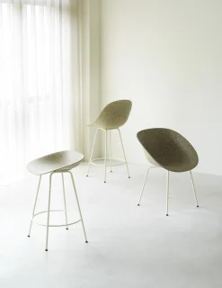 Normann Copenhagen - Barstol - Mat Chair - Hemp - Creme/Stål