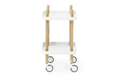 Normann Copenhagen - Block Table - Hvid med ben i Eg