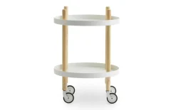 Normann Copenhagen - Block Table Ø45 cm - Hvid med ben i EG