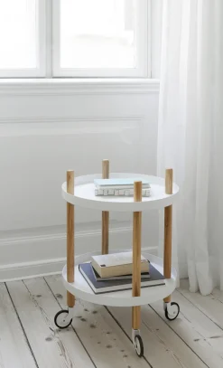 Normann Copenhagen - Block Table Ø45 cm - Hvid med ben i EG