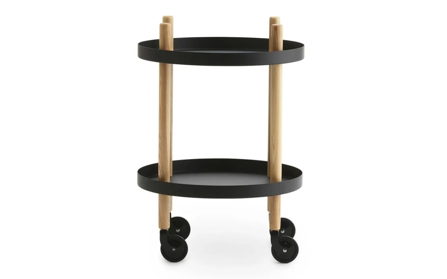 Normann Copenhagen - Block Table Ø45 cm - Sort med ben i Eg