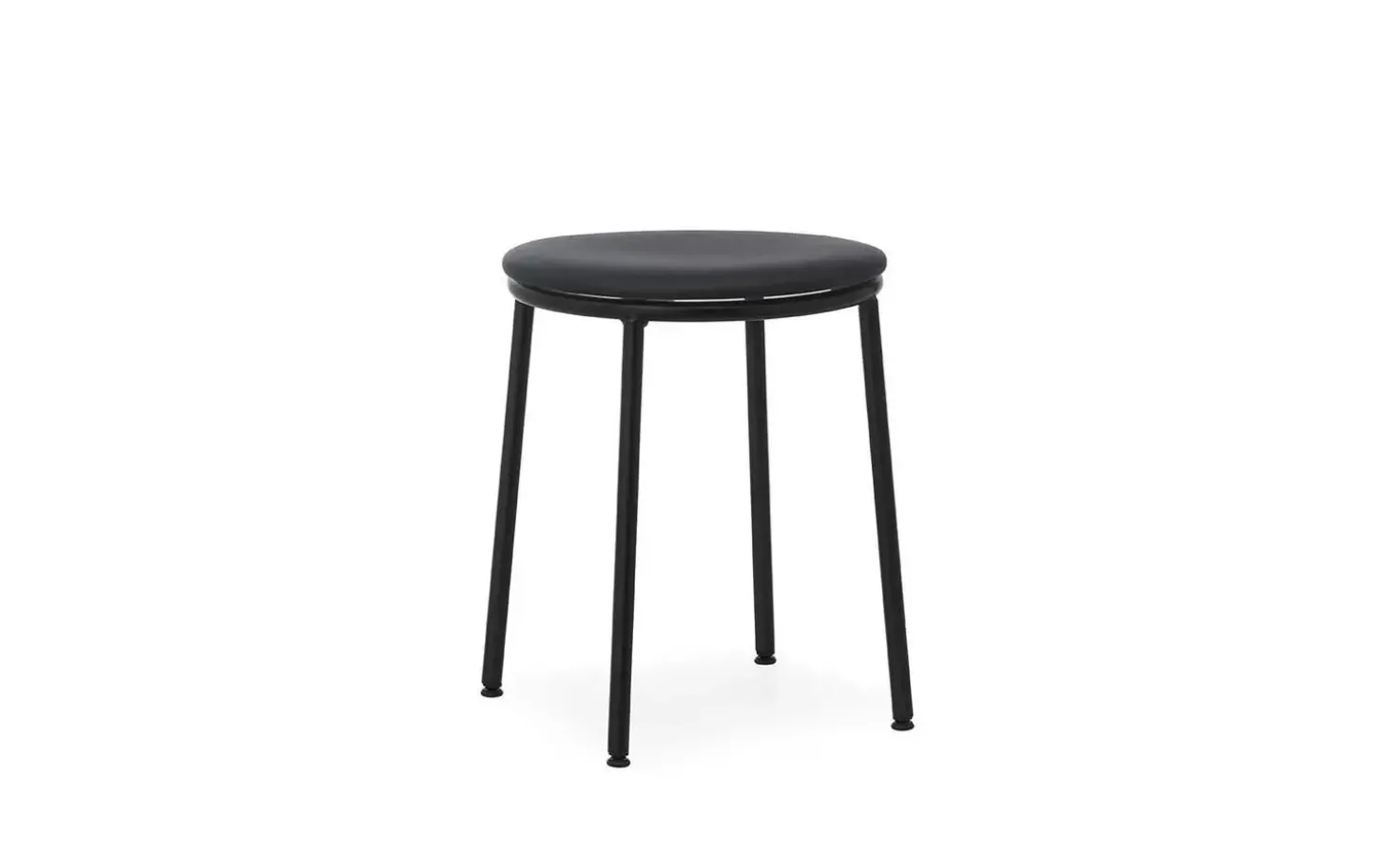 Normann Copenhagen - Circa Stool 45 cm Uph. Black Steel