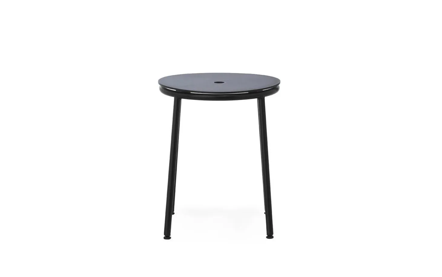 Normann Copenhagen - Circa Stool 45 cm Black Steel - Sort skammel