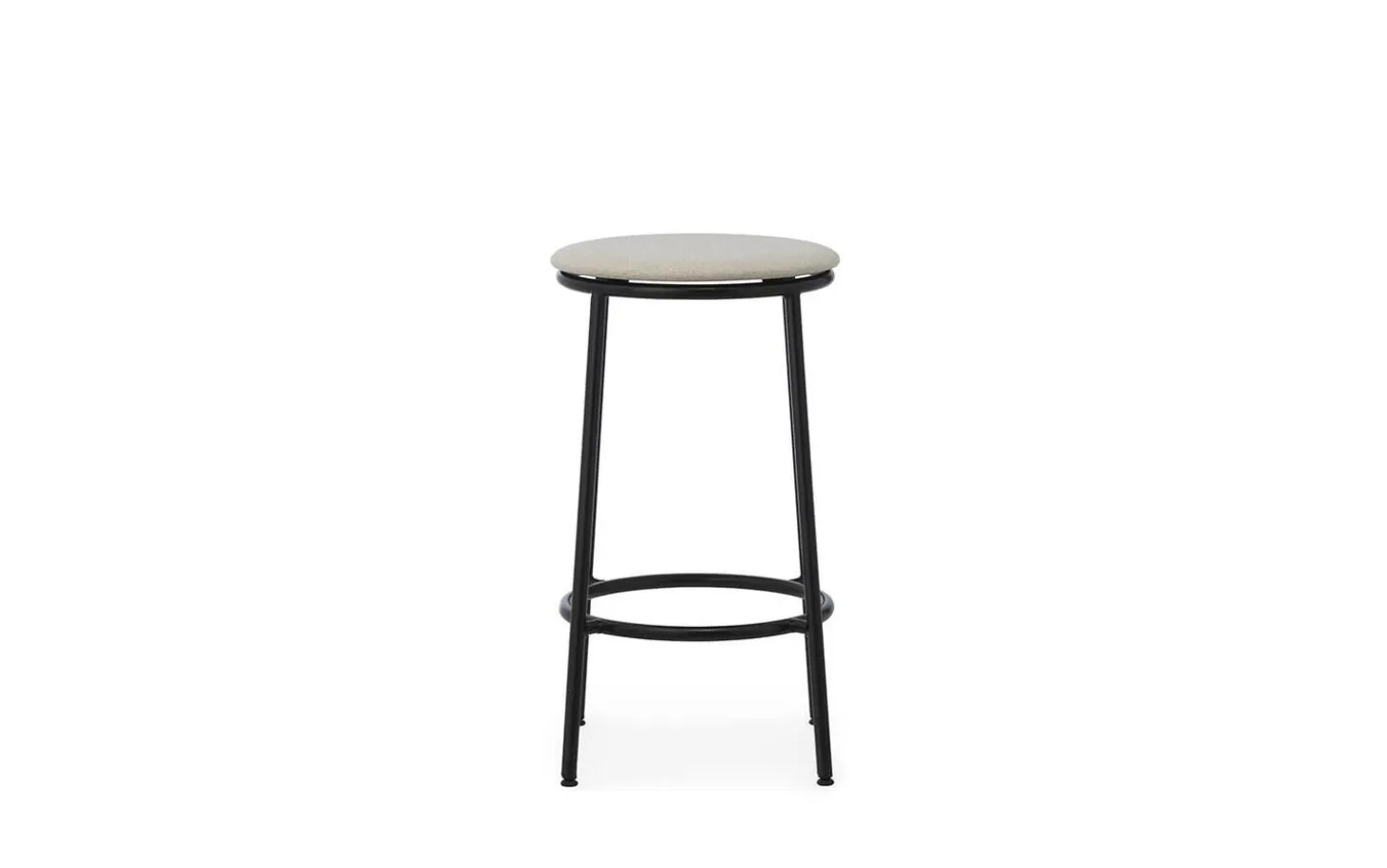 Normann Copenhagen - Circa Barstool 65 cm Uph. Black Steel