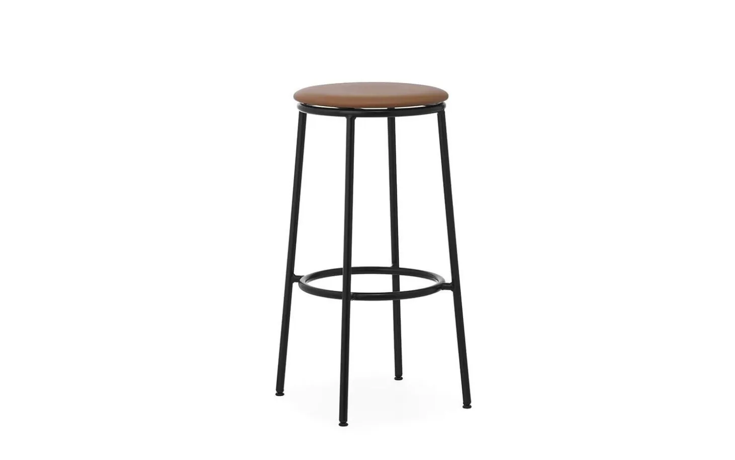 Normann Copenhagen - Circa Barstool 75 cm Uph. Black Steel