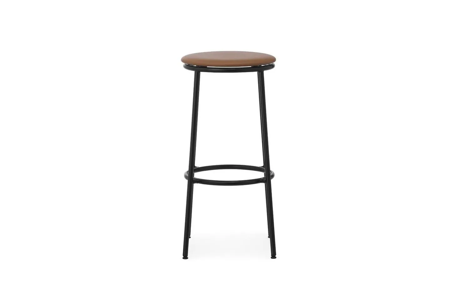 Normann Copenhagen - Circa Barstool 75 cm Uph. Black Steel