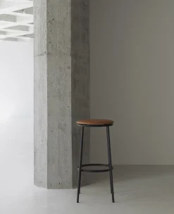Normann Copenhagen - Circa Barstool 75 cm Uph. Black Steel