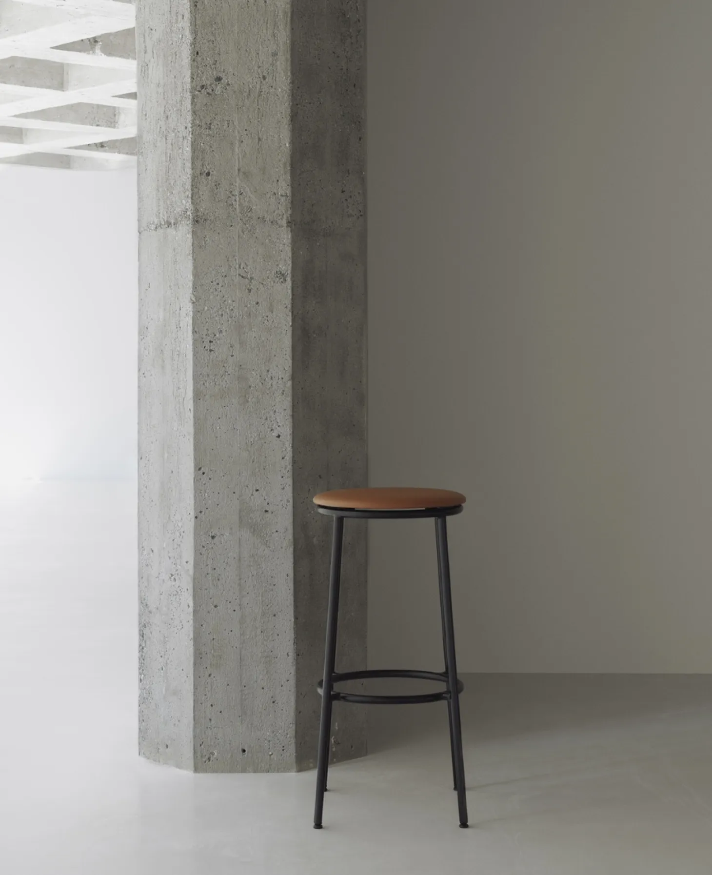 Normann Copenhagen - Circa Barstool 75 cm Uph. Black Steel