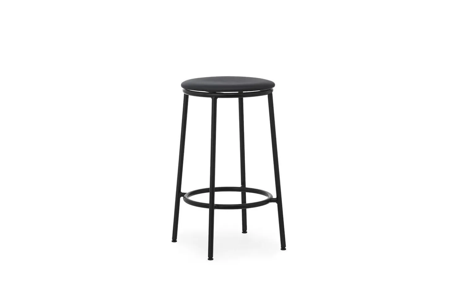 Normann Copenhagen - Circa Barstool 65 cm Uph. Black Steel