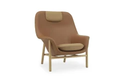Normann Copenhagen - Drape Lounge Chair High W. Headrest Oak