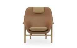 Normann Copenhagen - Drape Lounge Chair High W. Headrest Oak
