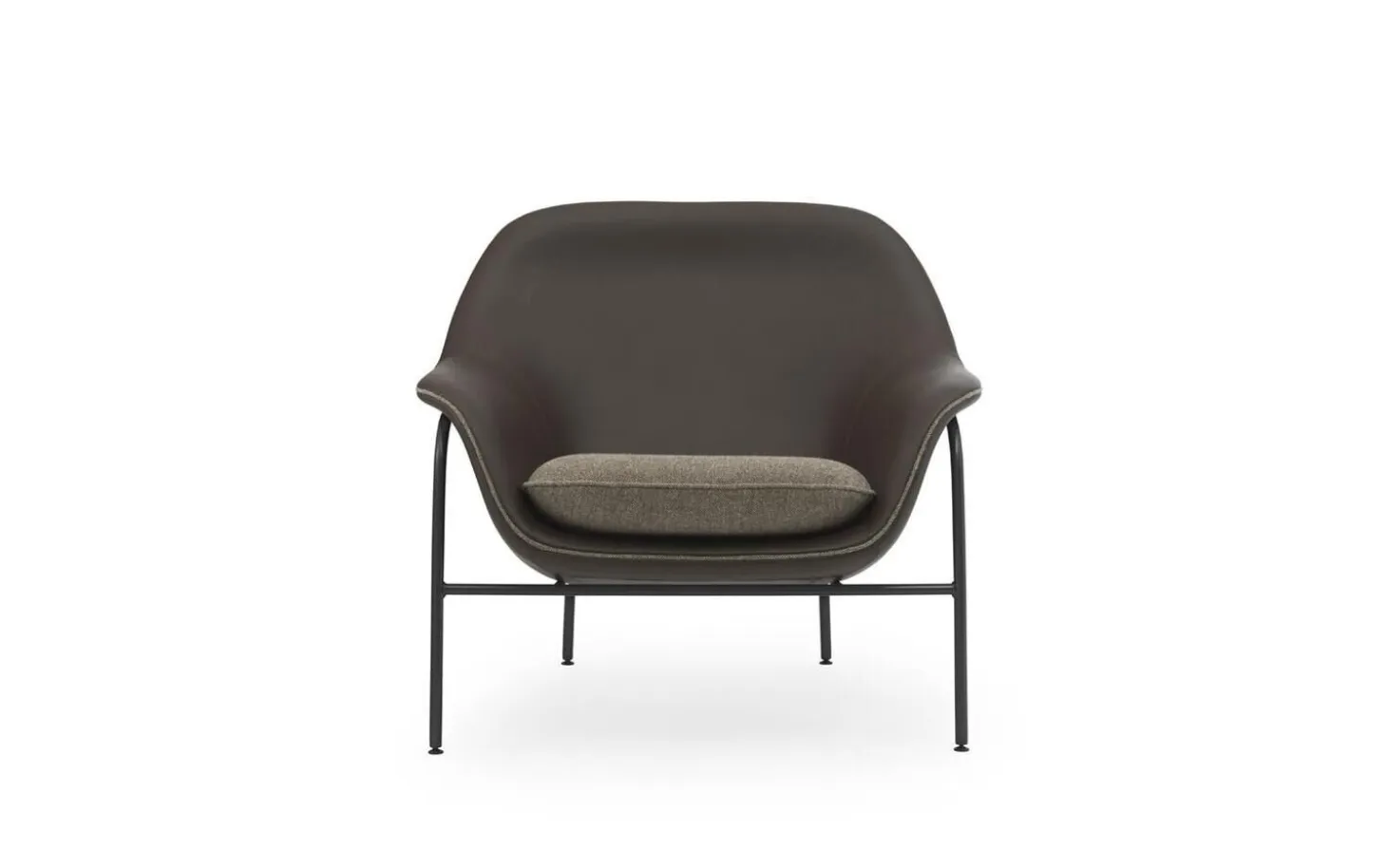 Normann Copenhagen - Drape Lounge Chair Low Black Steel