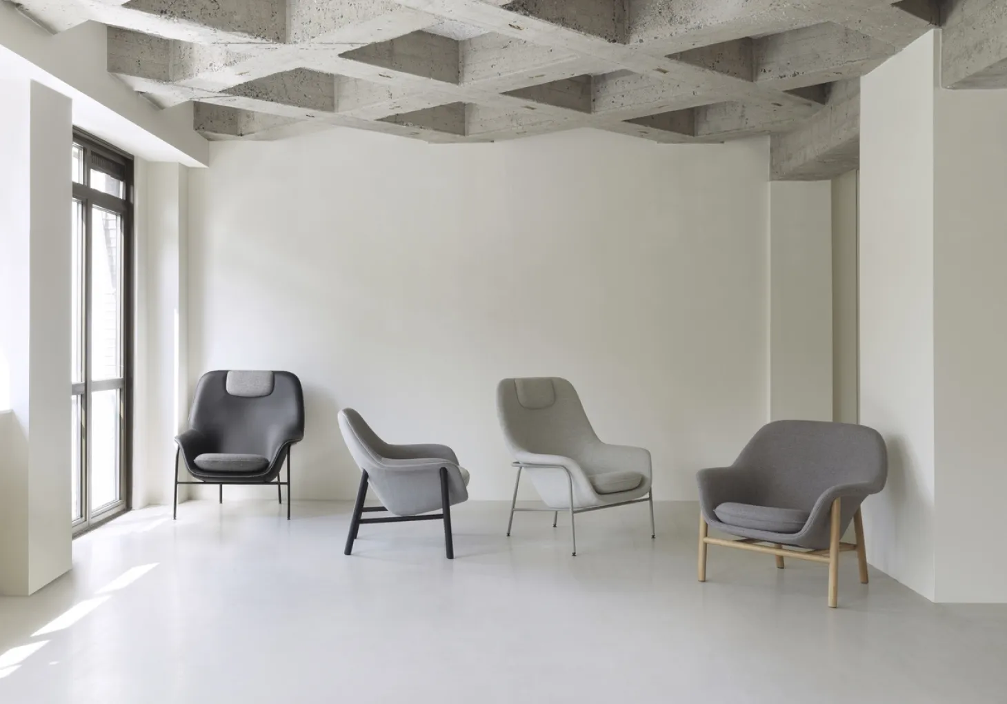 Normann Copenhagen - Drape Lounge Chair Low Oak
