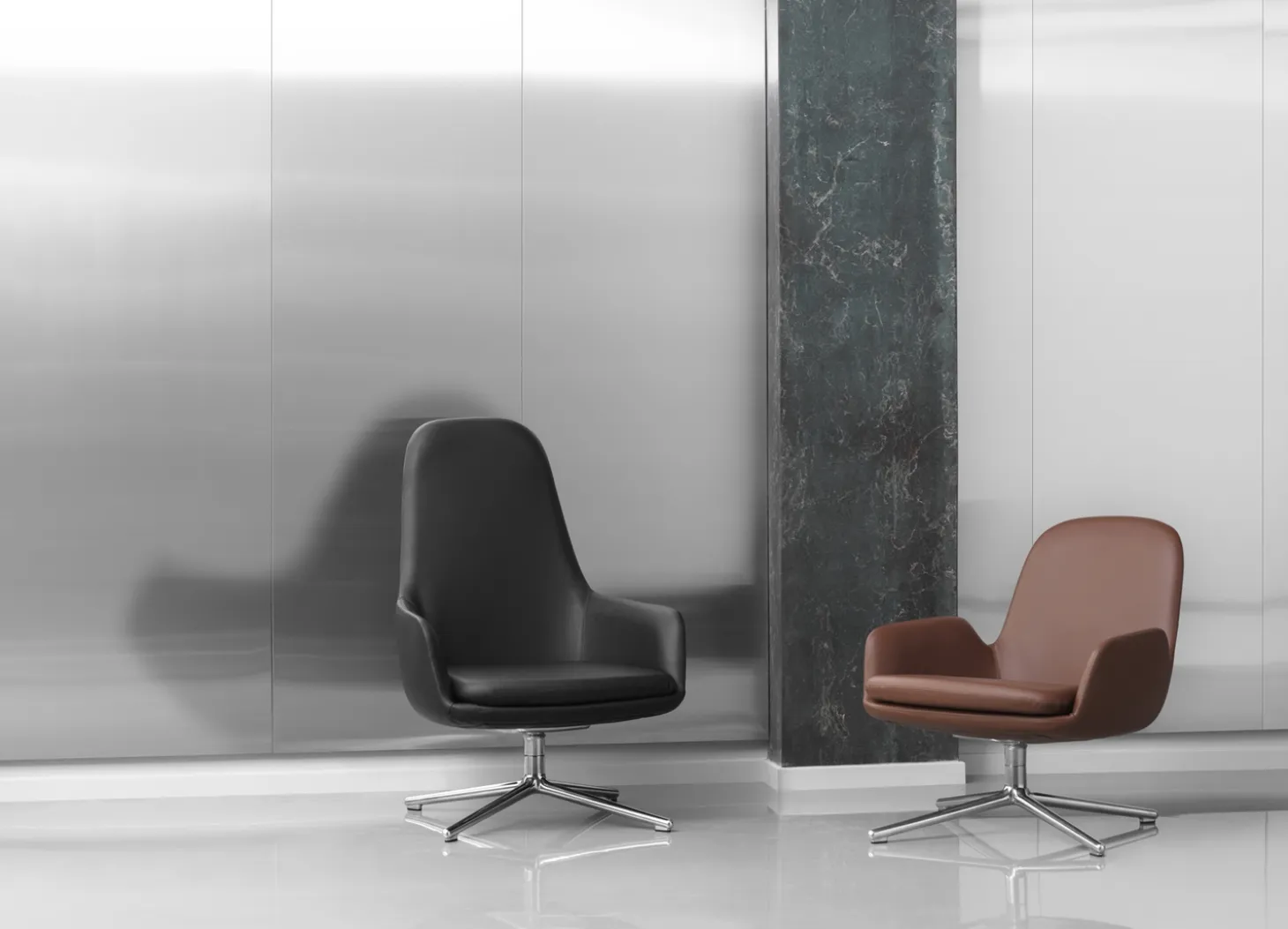 Normann Copenhagen - Era Lounge Chair High Swivel Alu