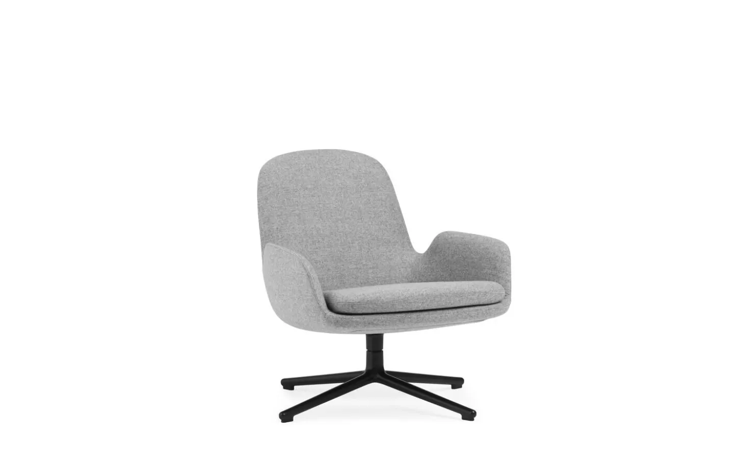 Normann Copenhagen - Era Lounge Chair Low Swivel Black Alu