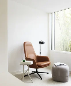Normann Copenhagen - Era Lounge Chair High Swivel Black Alu