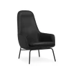 Normann Copenhagen - Era Lounge Chair High Black Steel