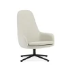 Normann Copenhagen - Era Lounge Chair High Swivel Black Alu