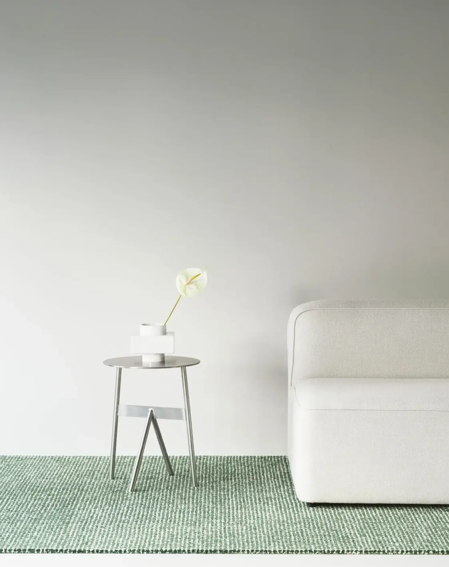 Normann Copenhagen - Flick Rug 80x200 cm - Off White/Dark Green