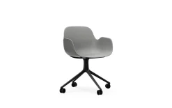 Normann Copenhagen - Form Armchair Swivel 4W Black Alu