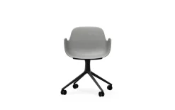 Normann Copenhagen - Form Armchair Swivel 4W Black Alu