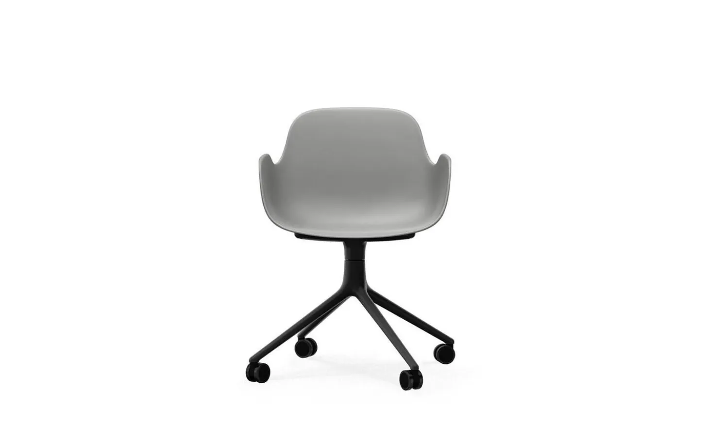 Normann Copenhagen - Form Armchair Swivel 4W Black Alu