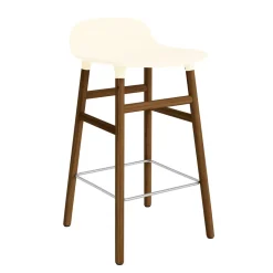 Normann Copenhagen - Form Barstool 65 cm - Creme/Valnød