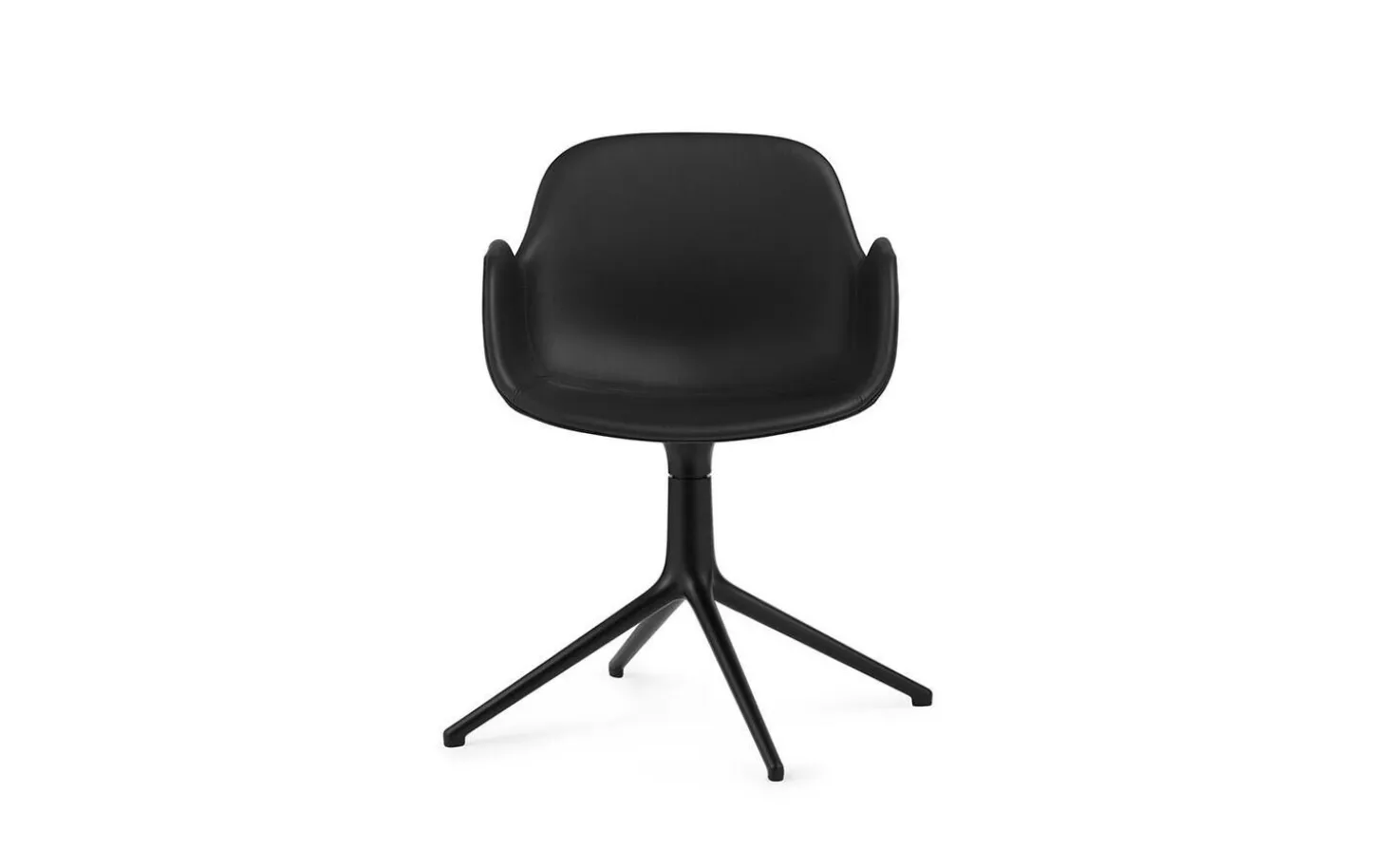 Normann Copenhagen - Form Armchair Swivel 4L Full Uph. Black Alu