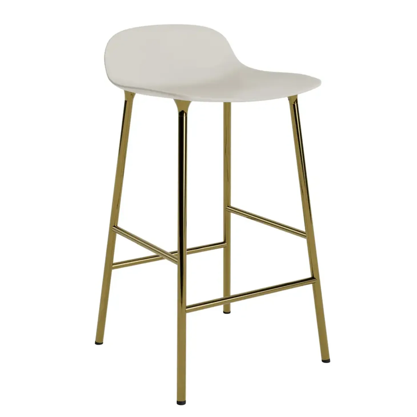Normann Copenhagen - Form Barstool 65 cm - Lys grå/Messing