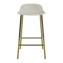 Normann Copenhagen - Form Barstool 65 cm - Lys grå/Messing