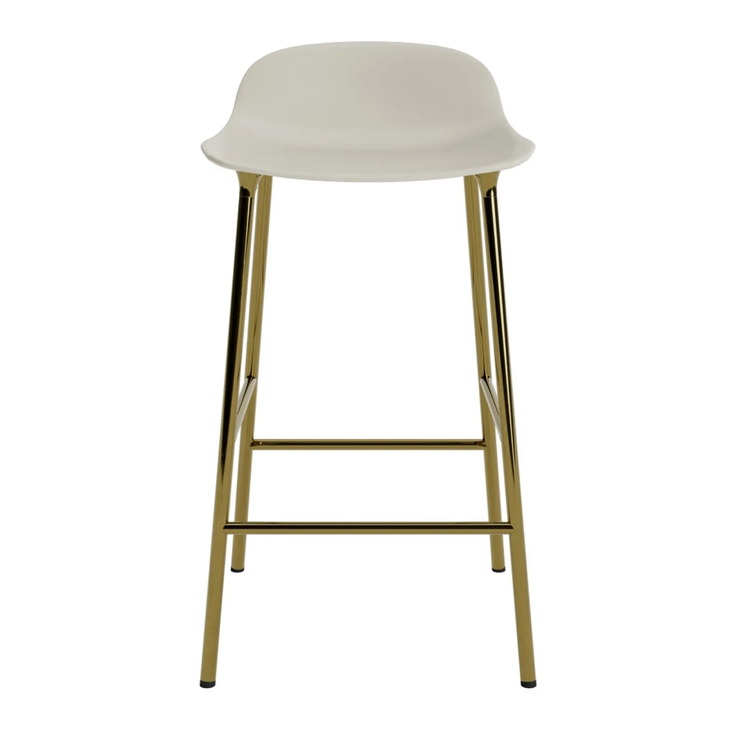 Normann Copenhagen - Form Barstool 65 cm - Lys grå/Messing