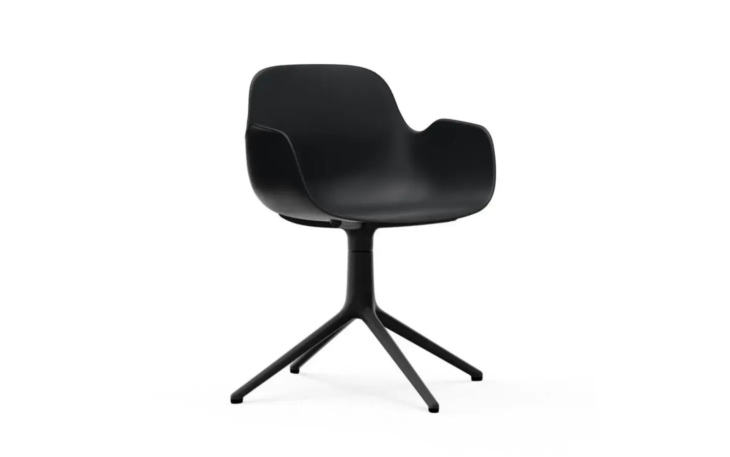 Normann Copenhagen - Form Armchair Swivel 4L Black Alu