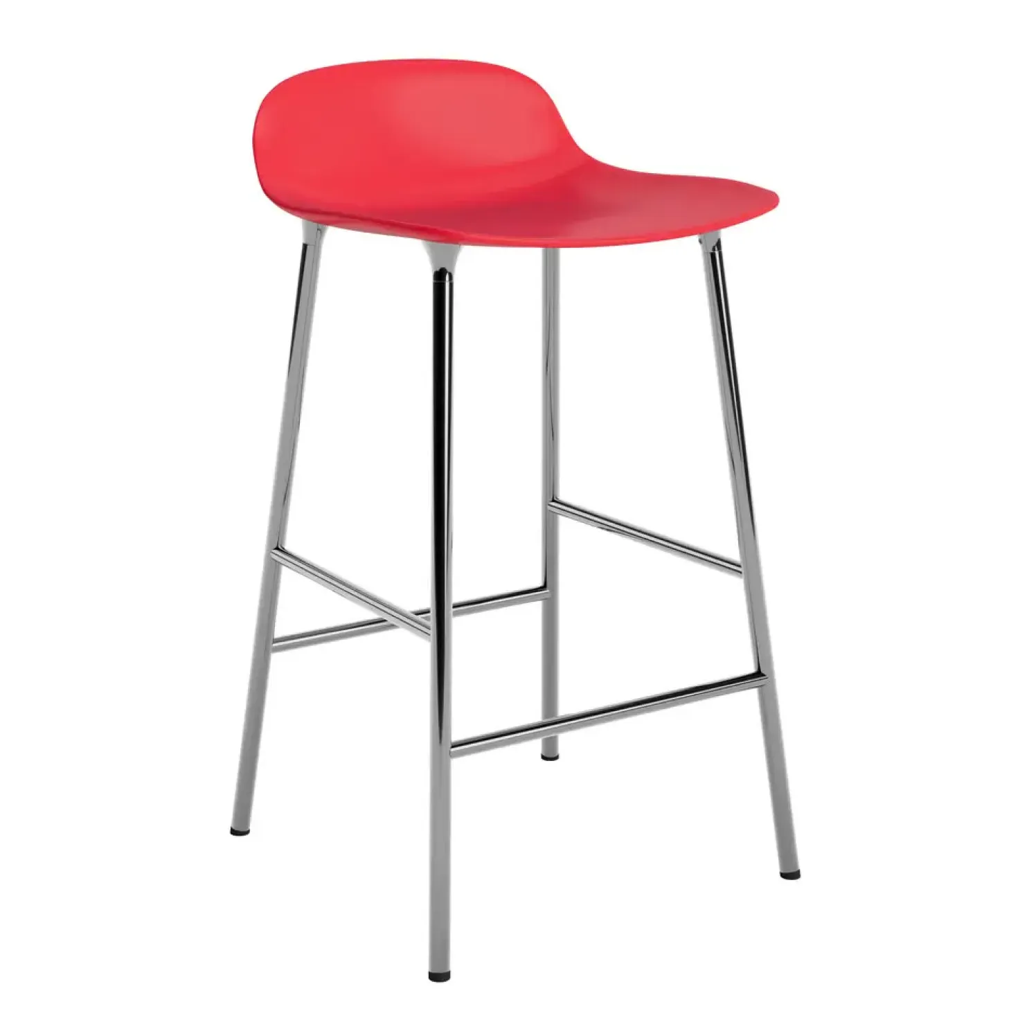 Normann Copenhagen - Form Barstool 65 cm - Rød/krom