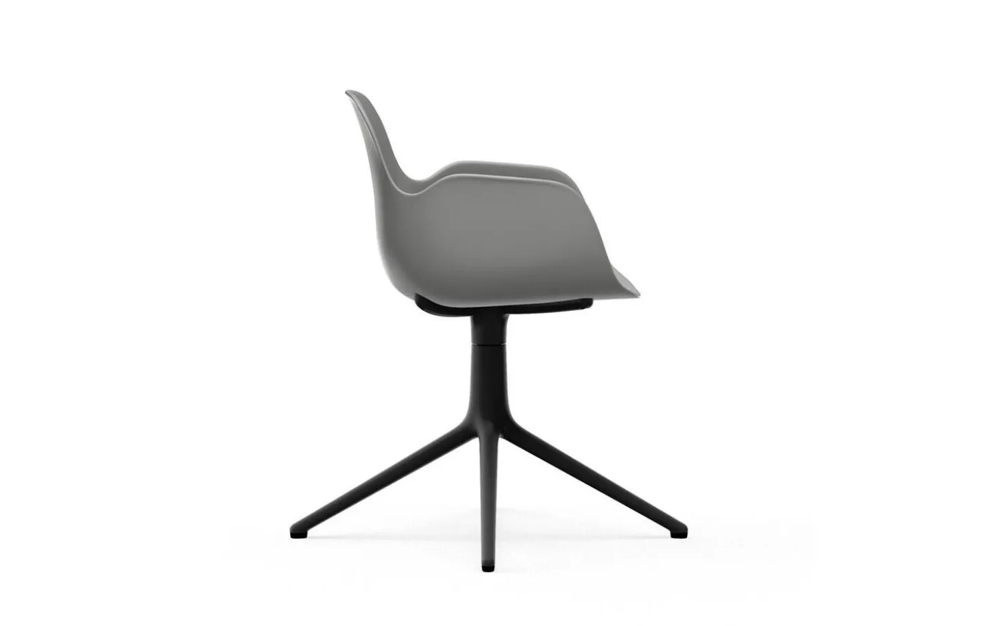 Normann Copenhagen - Form Armchair Swivel 4L Black Alu